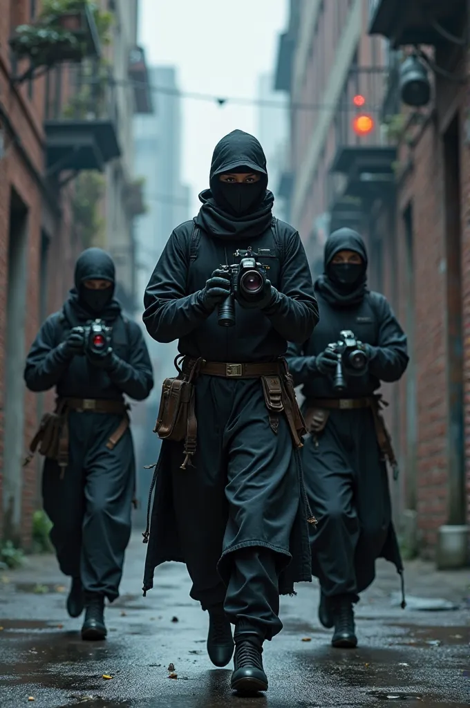 4 ninjas with camera