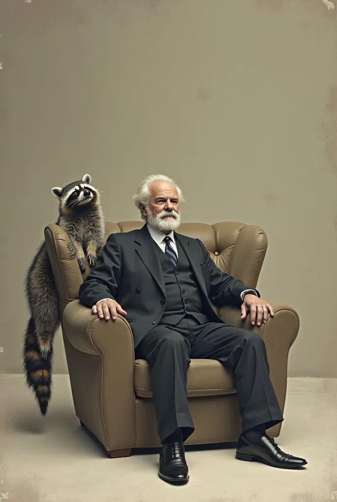 But that Freud is in an armchair and the raccoon on the couch, and that has no bottom, nor color