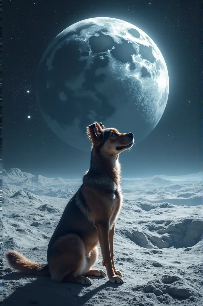 The dog goes to the moon 