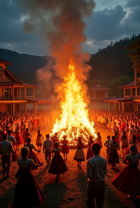 A great celebration around the bonfire, with danacas and songs
