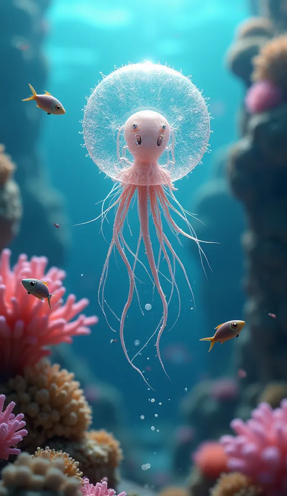 A extremely masterpiece 8k 3d animation image of a dee very beautiful plankton in a very beautiful sea with a beautiful environment 