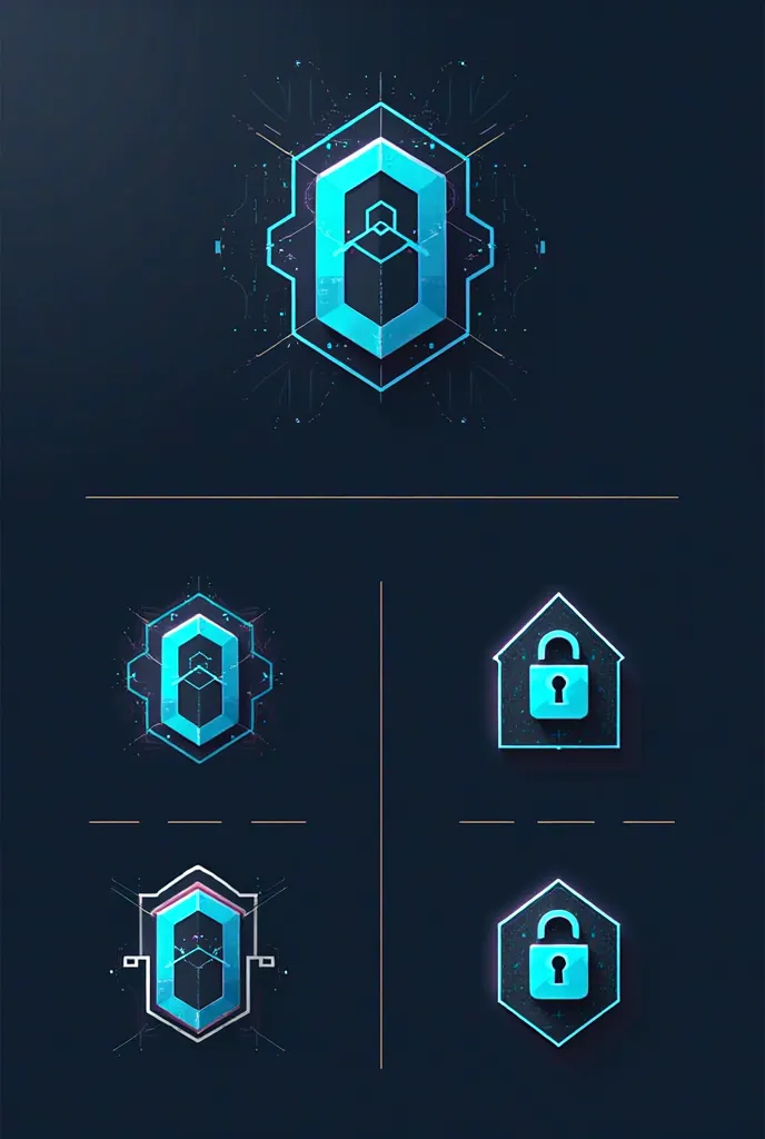 Create four logos for an information security company 