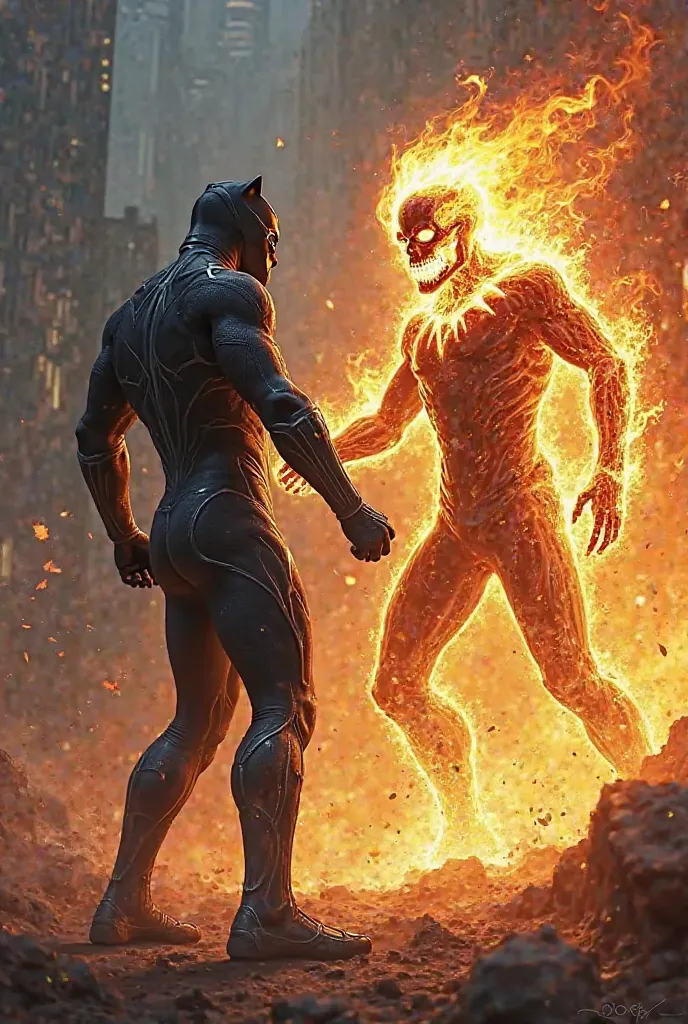 Black panther and ghost rider 