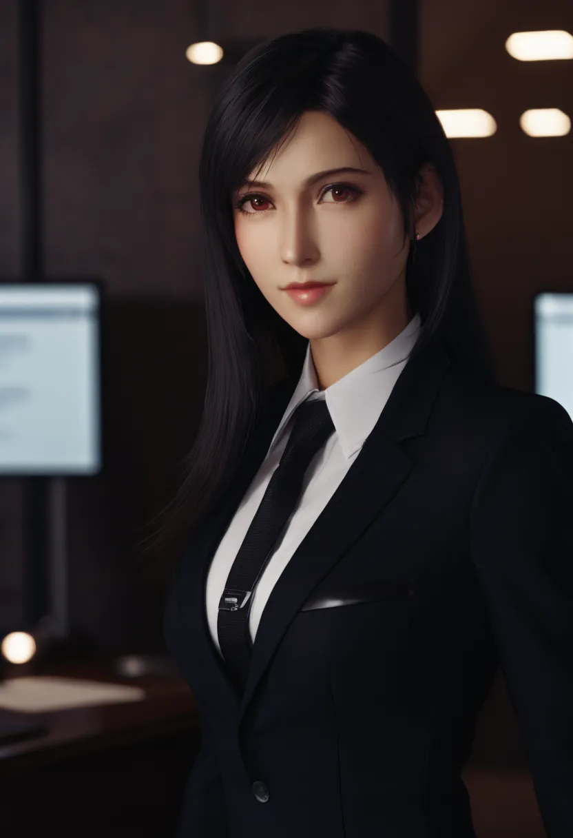 Cinematic photo 1girl,tifa7re ,upper_Body,several pencil skirts,Office,business suit, .  35mm photography , film, bokeh,  professional, 4K, highly detailed