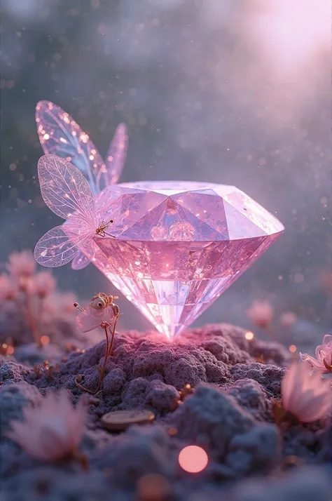 Pink Diamond With Fairy Wings 