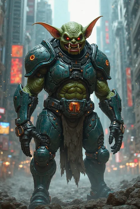 Goblin in futuristic armor