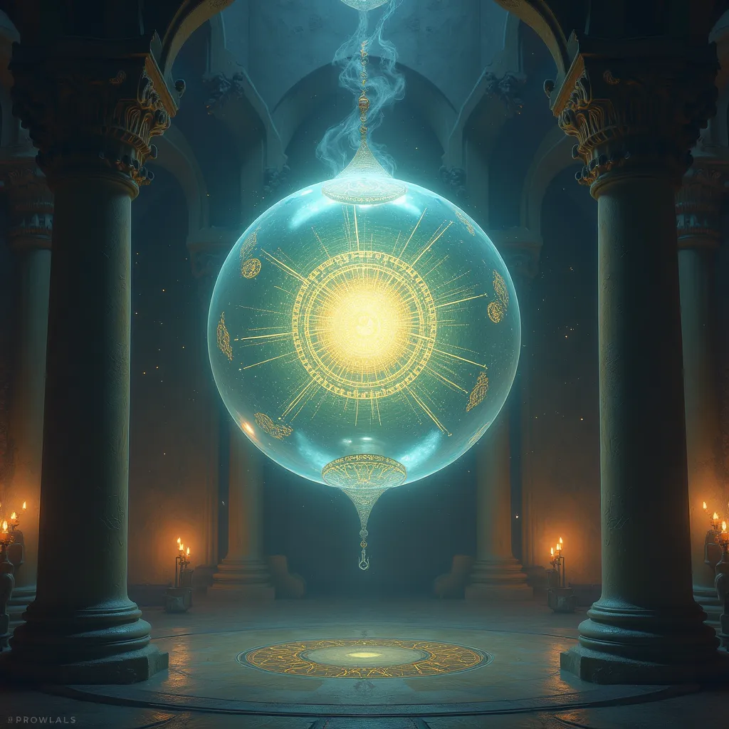 Orb of endeless wisdom an magic artefact concept art aesthetic 