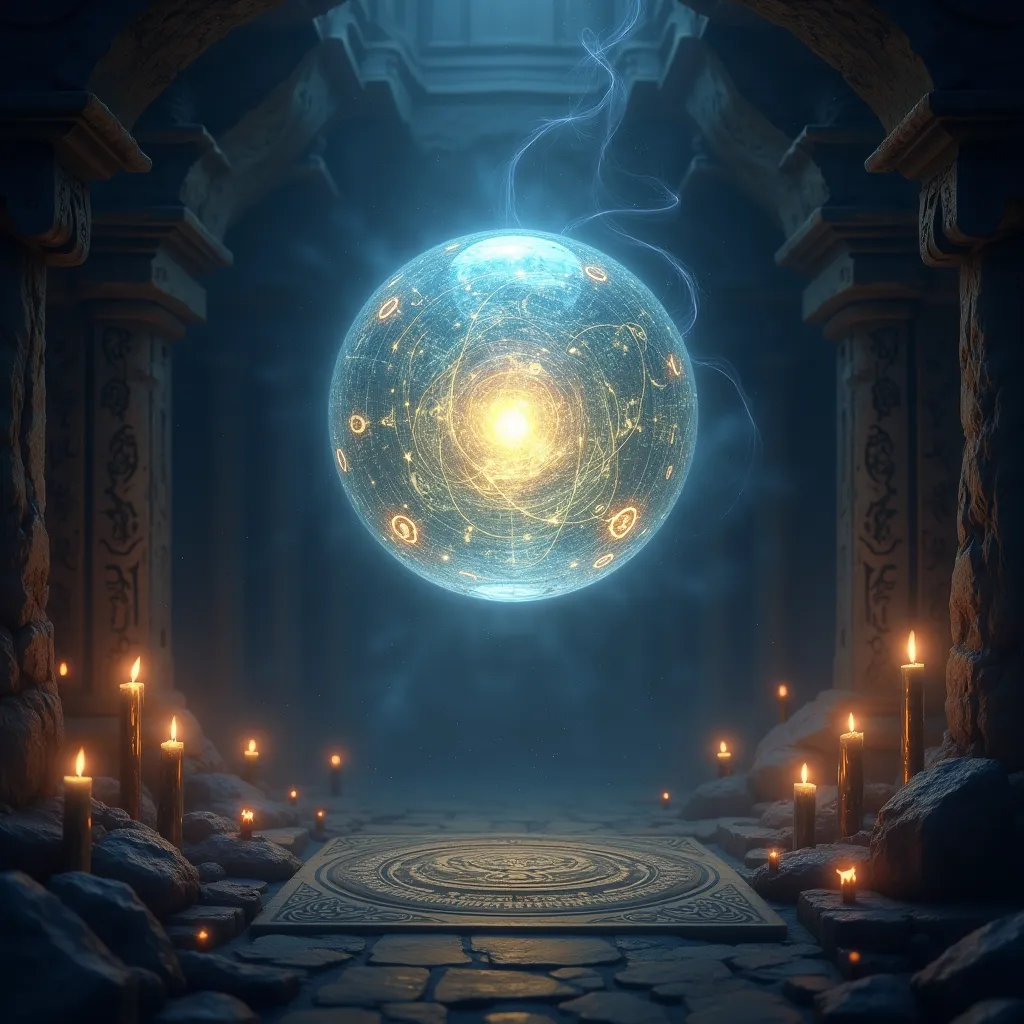 Orb of endeless wisdom an magic artefact concept art aesthetic 