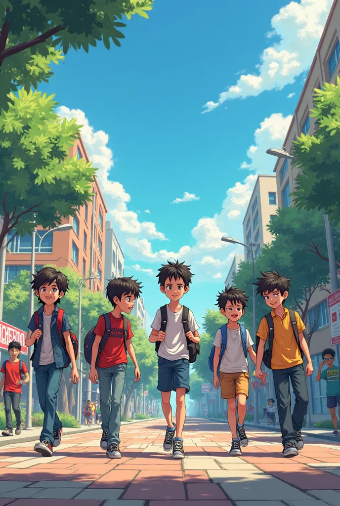 A anime with a character boy whose name is Ankit who is with his freinds shesh , gulsan and Karan they are going school with making jokes of each other