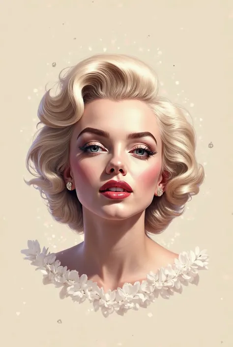 Logo for beauty salon with elegant Marilyn Monroe 