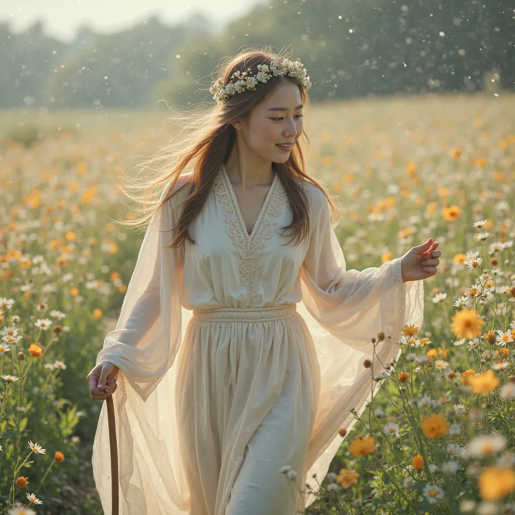 Best Quality、High Resolution、very detailed、masterpiece、( live shooting:1.5)、Genuine:1.5、photo
Genuineistic:1.5、so delicate and beautiful、Fine details、

The goddess of spring is dancing in a field of flowers。
Similar to the goddess Botticelli。
White and abo...