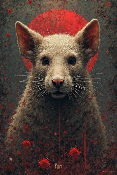 Make me a cover of a fictitious chronicle whose title is the name and slogan: 

Year of the Rat: Epicenter of the Lie - Global Collapse

Please note that the book is about COVID-19, so it must also have something to do with the coronavirus in the design. I...