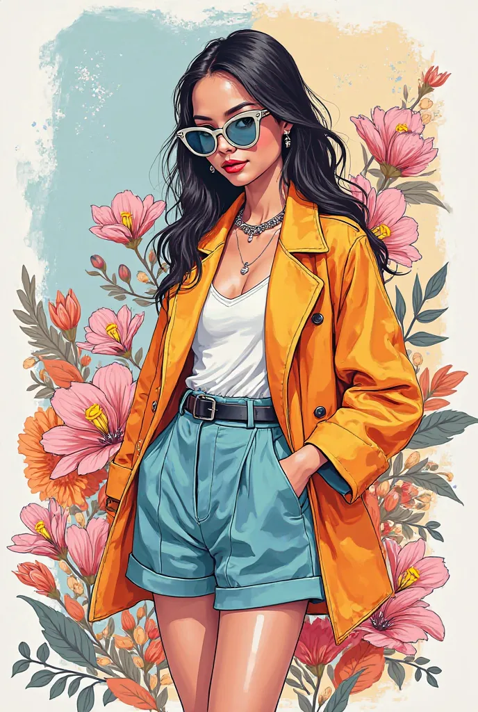 illustrations　people　fashionable　1people　new　trend　spring