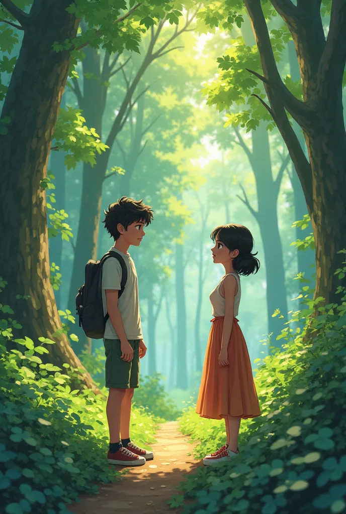 They walk through the forest, and Pandev asks about Millie’s family. anime art style