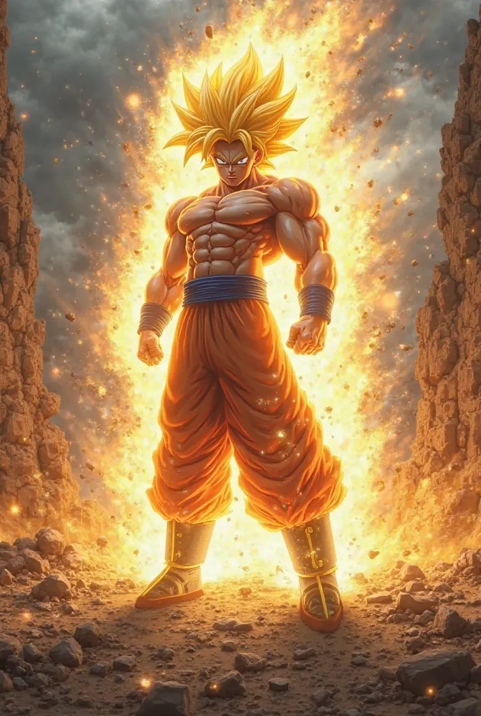 Goku Super Saiyan Mein dalne wala hai uske bad data Se aaspaas Ke Jameen fat rahi hai