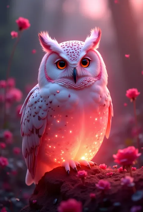 Rose oil led light owl