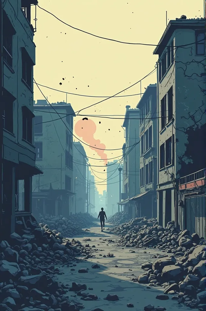 

1. Prompt (2D Vector Style)

A 2D vector-style illustration of a war-torn Ukrainian city. The scene includes destroyed buildings with cracked walls, smoke rising in the background, and debris scattered on the streets. The color palette is muted and dark,...