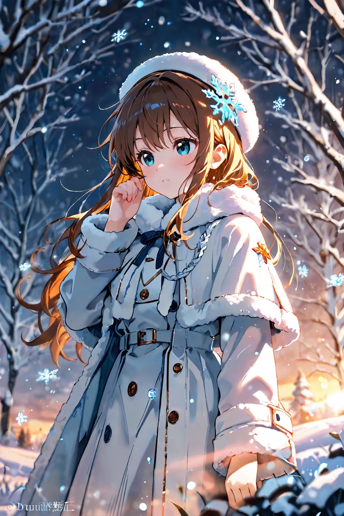 1 girl, January,  Anime style 