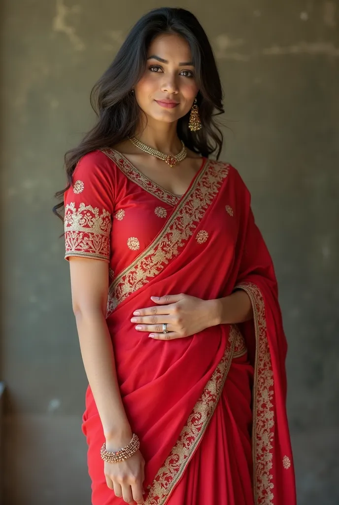 a young beautiful indain woman in saree . in around 28 years ok old .and must got a beautiful figure of her . And also yet to married . Best figure yhave ever got in the world full size (body )photo .
