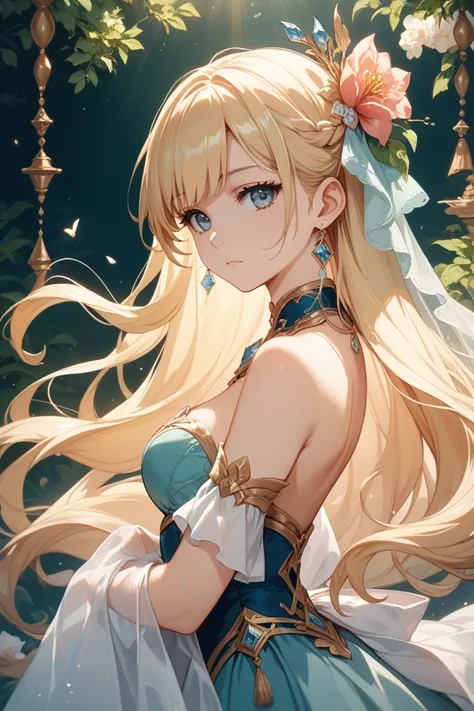 ((Best Quality)), ((masterpiece)), ((very detailed)), (is so delicate and beautiful),A mysterious figure covered in a transparent cloth,beautiful girl, fine grain,Abstract and mysterious girl, long blonde hair, dreamy pastel colors and soft light swirls, I...