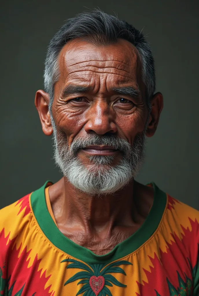 A brown man,  of one and eighty, black hair, short and smooth with a Flamengo jersey