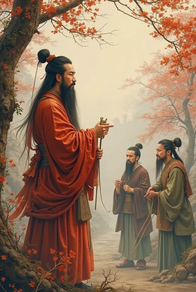 Confucius and the three elder brothers, Kung Yan, were surrounded in the wilderness by Tsai Guo and Chen Guo's masters in the wilderness during the Warring States period. Confucius or Moo Mou's first speech