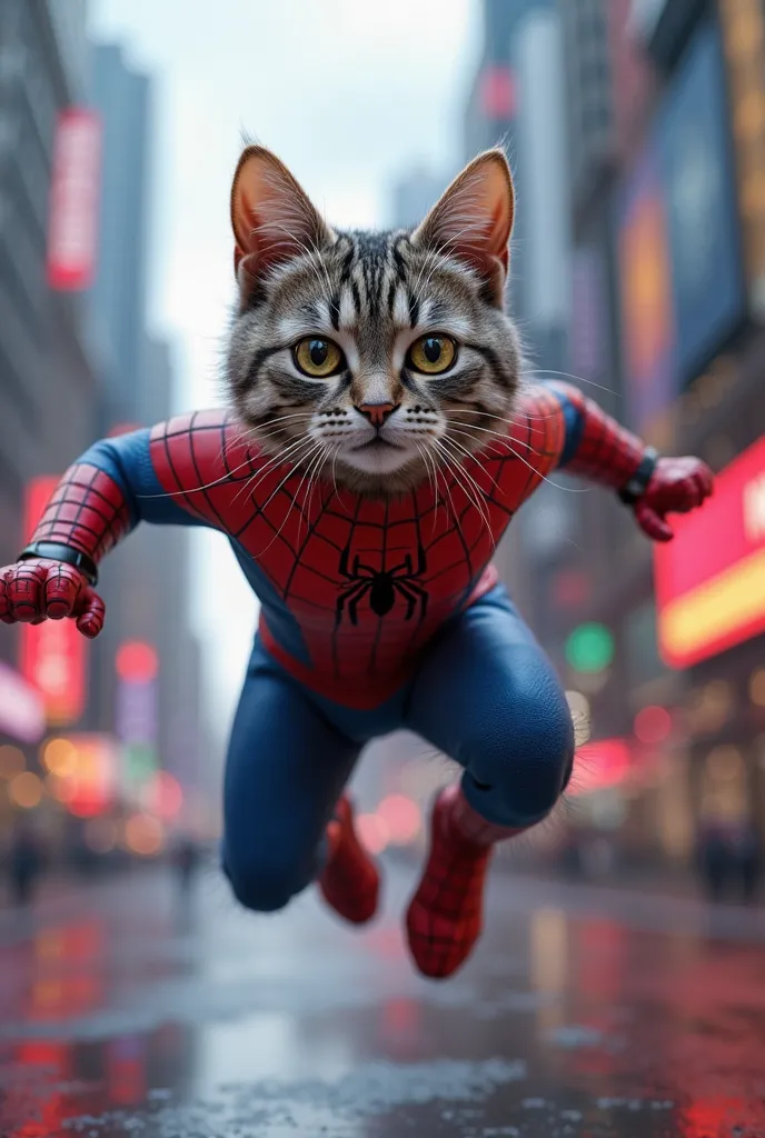 The cat from garn47 dressed as spider-man