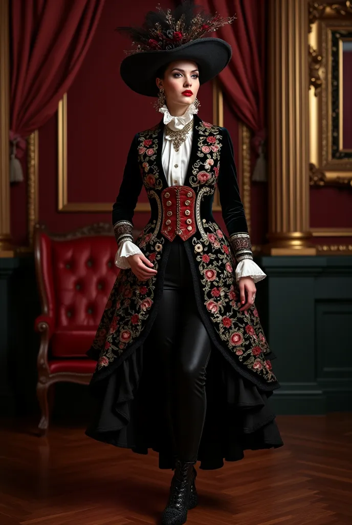 Give me a baroque outfit inspired by the not-so-discovered cabaret 