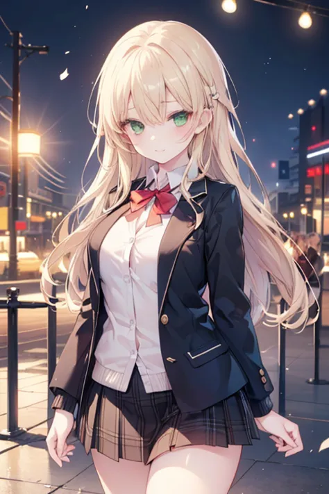  long hairのアニメの女の子が、 wears uniform and bow tie (( Masterpiece,  top quality,  high resolution,  NFSDW,  perfect pixels were hung on a ,  depth of coverage, 4K,  NFSDW,  NFSDW))),  1 girl,  single, Alone,  beautiful anime girl ,  beautiful art style,  anime...