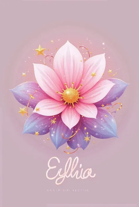 Make a logo for 9 member ppop girl group C9LLIA preferably pink and girly pop vibes with a bit of galaxy-ish (logo: 9 petal flower add other shapes then put the group name C9LLIA under)