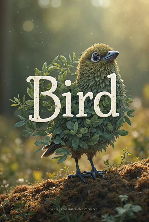 Create me a type of font that goes with the word bird