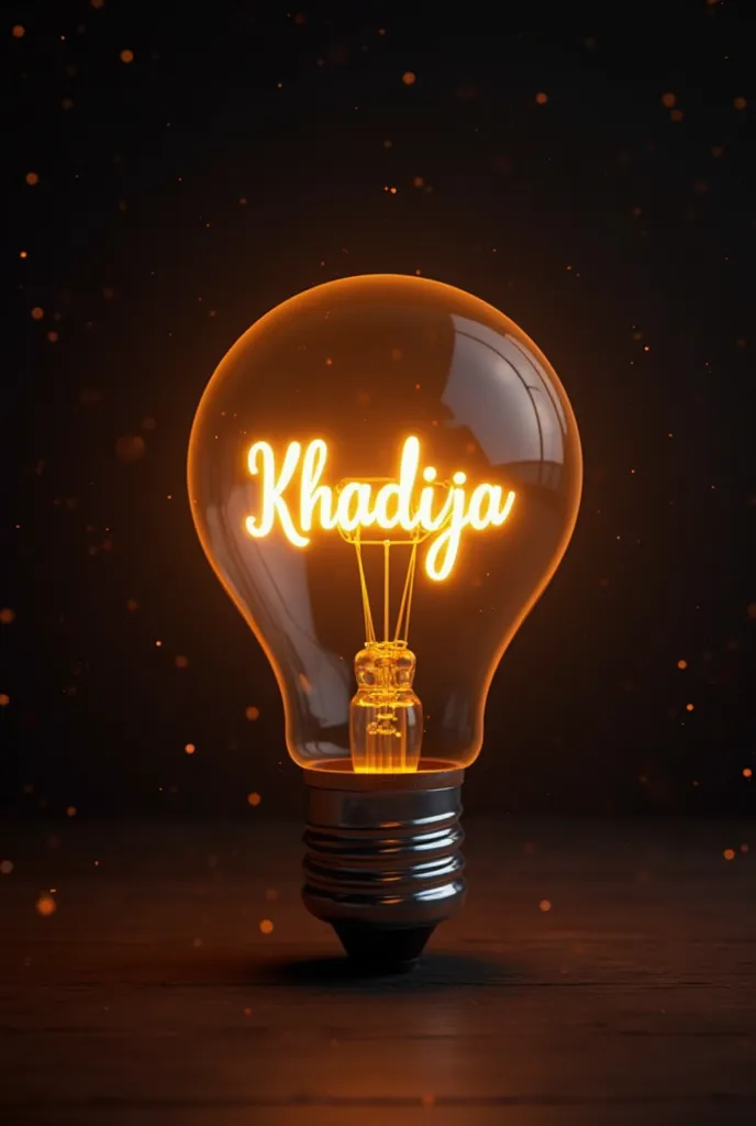 Write khadija name on a bulb