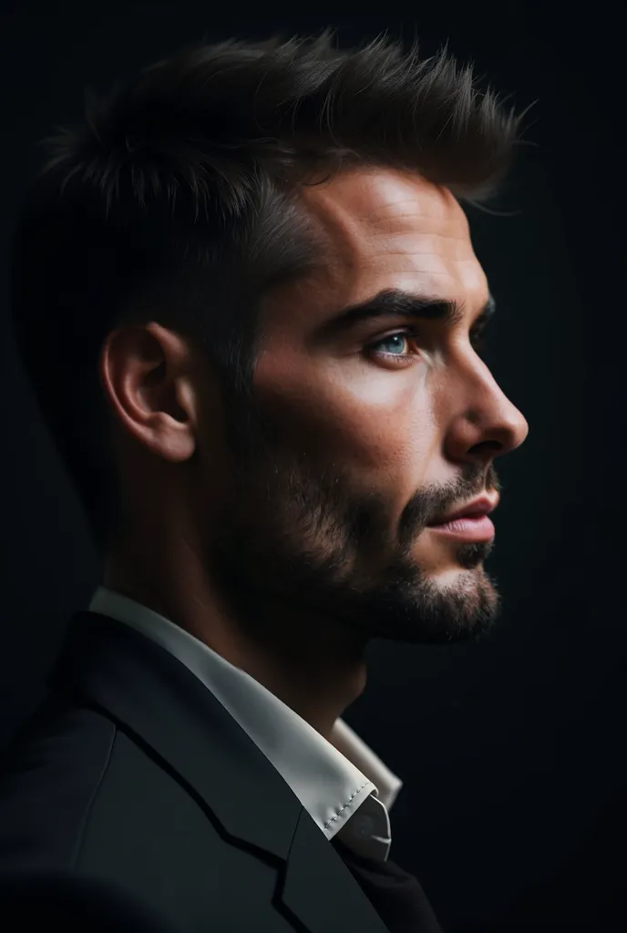 masculine side profile, symmetric facial structure, detailed facial features, realistic, photorealistic, high resolution, 8K, masterpiece, ultra-detailed, sharp focus, physically-based rendering, extreme detail, professional, vivid colors, bright lighting,...