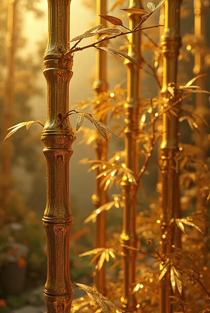 A bamboo made of gold