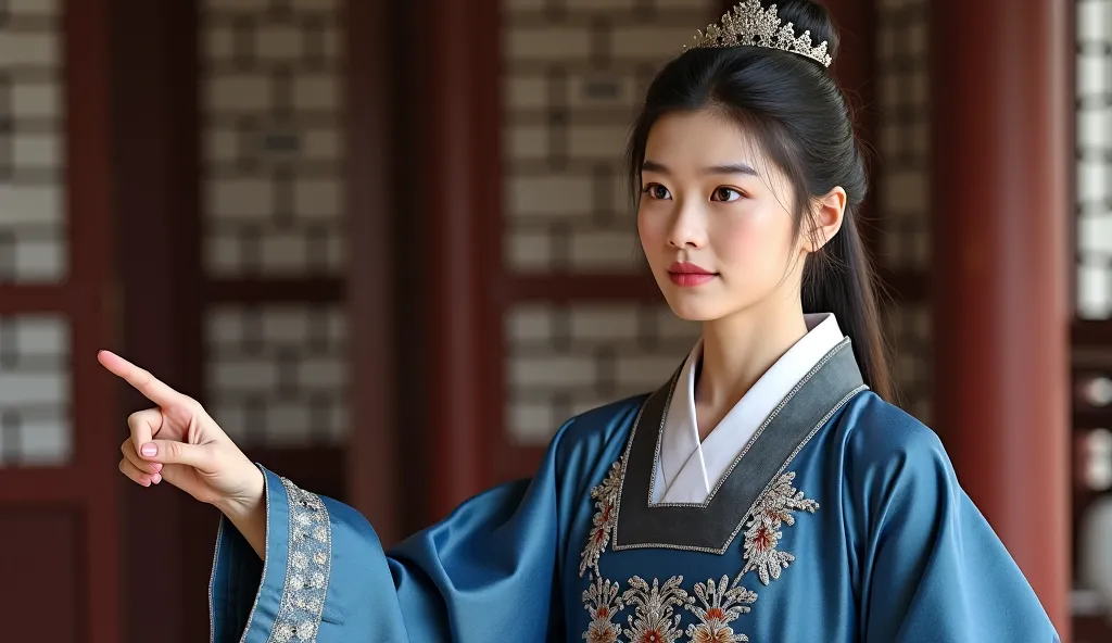 realistic

 KOREA - GORYEO-Era
ROYAL COUNCIL HALL

Age: Mid-20s

Appearance: Long, dark brown hair usually tied up in an elegant yet practical style. Sharp, expressive eyes that reveal her quick wit. She wears intricately embroidered hanbok in deep blue an...