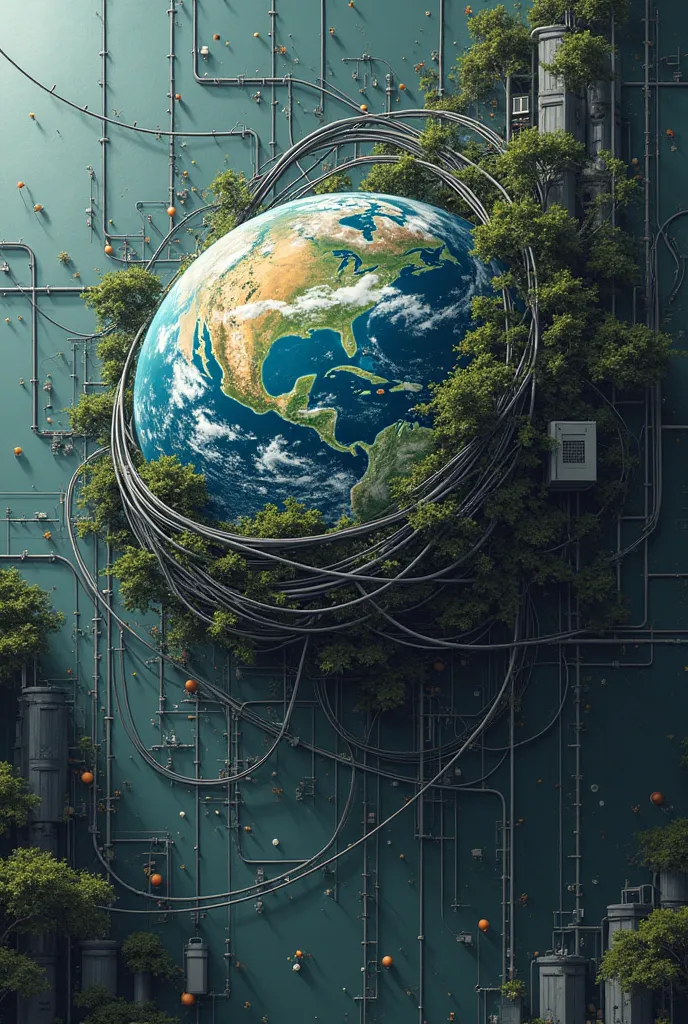 technology eating the earth with cables 