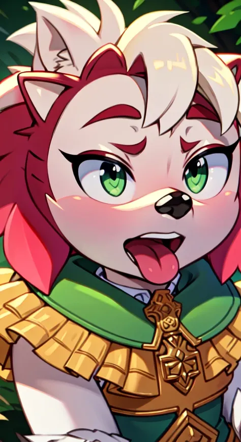 best quality,Amazing,masterpiece,delicate,ultra detailed,ultra high res,intricate detail,beautiful detailed,finely detailed,8k resolution,(rim lighting),sharp focus,high contrast,colorful, green eyes,glint,ahegao,tongue,furry,hedgehog girl,