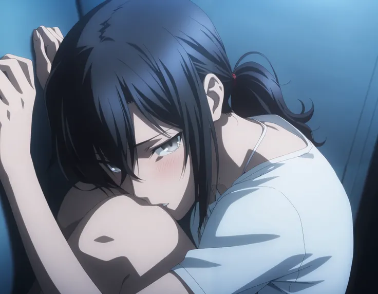 masterpiece, best quality, amazing quality, highres, absurdres, very aesthetic, high resolution, ultra detailed, perfect details, midnight, ,indoors, ufotable style, (blue hour), (from above, from side,),
1girl, solo, ufotable style, anime style, (ani...