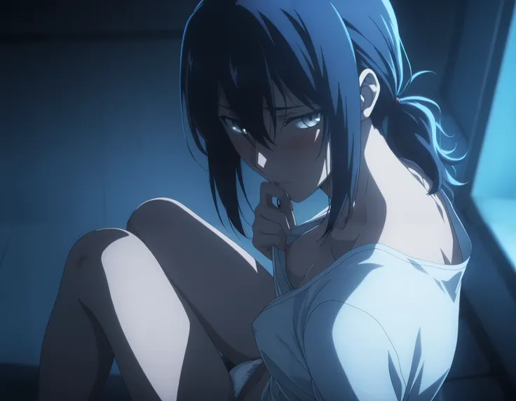 masterpiece, best quality, amazing quality, highres, absurdres, very aesthetic, high resolution, ultra detailed, perfect details, midnight, ,indoors, ufotable style, (blue hour), ((from back)), from above, ,
1girl, solo, ufotable style, anime style, (...