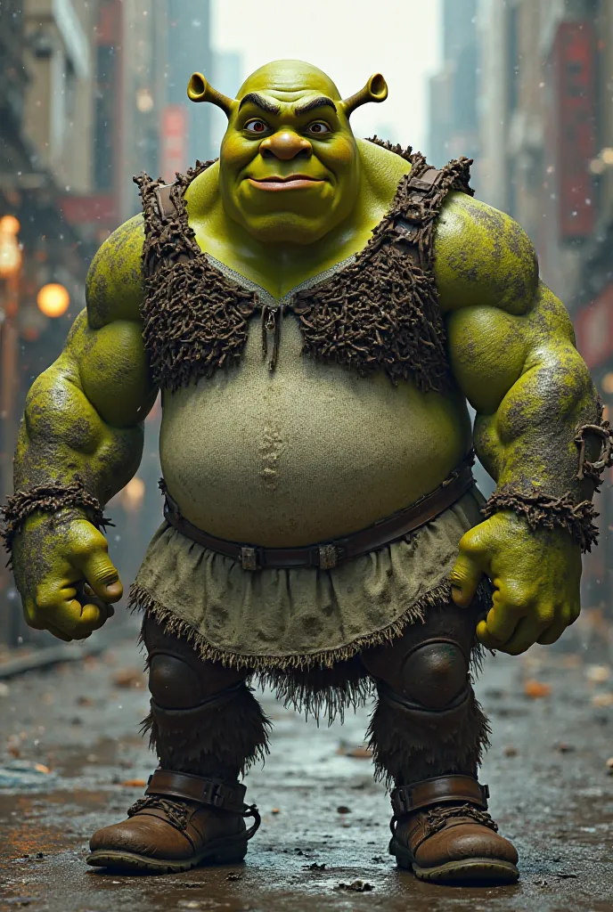 What Shrek would be like if he were a Marvel human character in a live action?