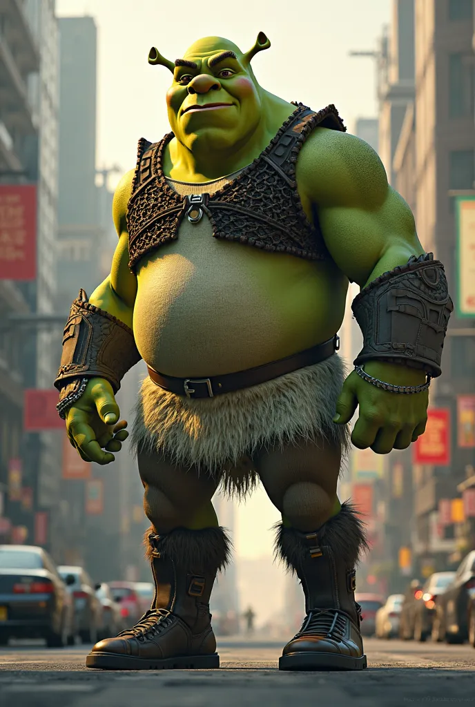 What Shrek would be like if he were a Marvel human character in a live action?