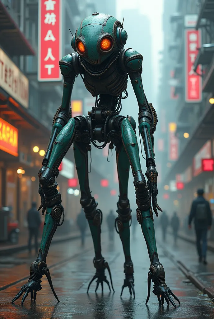 cyberpunk，Three-legged long legs，gear joint