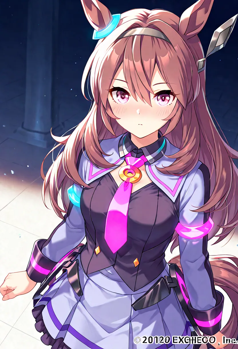 Uma Musume、Mihono Bourbon、cute(highest quality ,, Best Quality Official Art) (Expressionless blush)