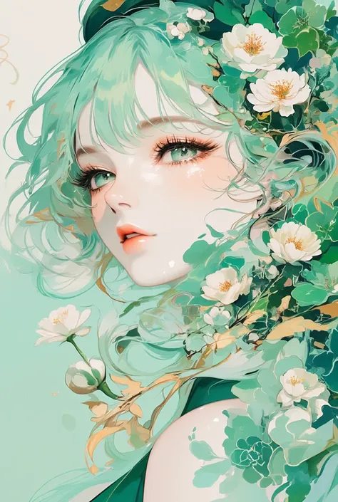 (EyesHD:1.2), masterpiece, best quality, ultra-detailed, very aesthetic, sharp focus, depth of field, vibrant colors, ray tracing, best lighting, detailed illustration, detailed background, cinematic, beautiful face,beautiful eyes,

1girl,(((mint green sho...