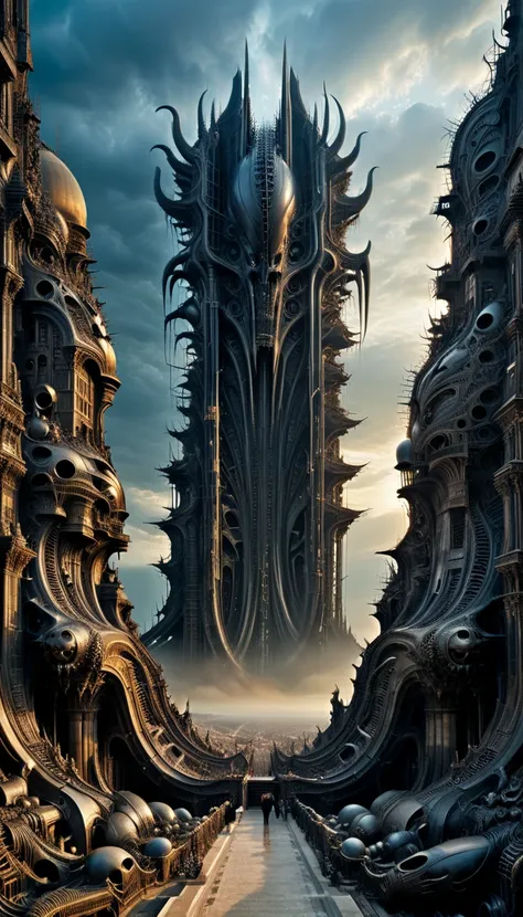 professional photograph of a unfortunate and epic landscape  by  H. R. Giger and Christian Boltanski and massimo vitali , bold lines, hyper detailed, dark limited palette, dramatic lighting,  (intricate details, masterpiece, best quality:1.4),
