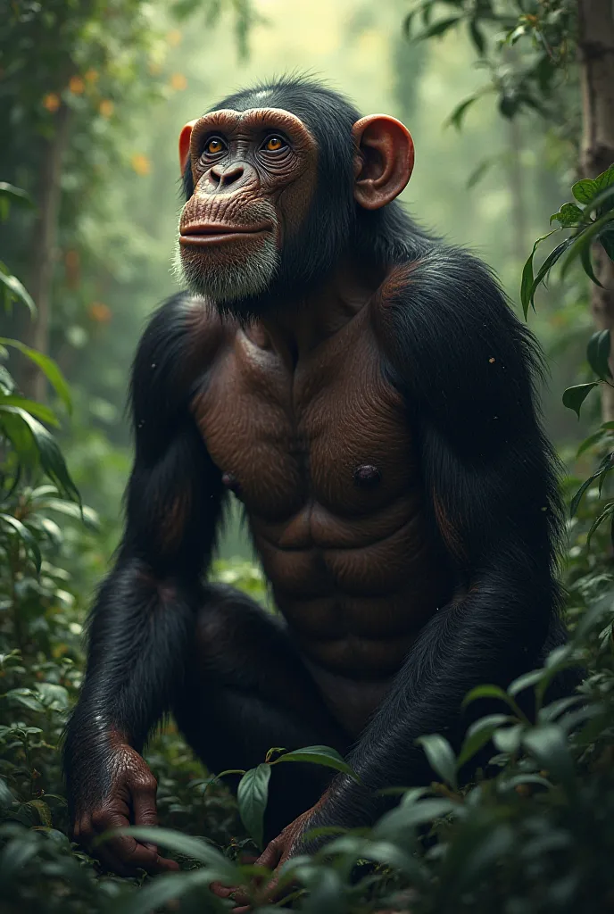 Chimpanzee feels the peak of sexual pleasure