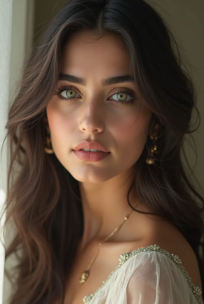 A stunningly beautiful 22 years old Pakistani girl having green eyes 