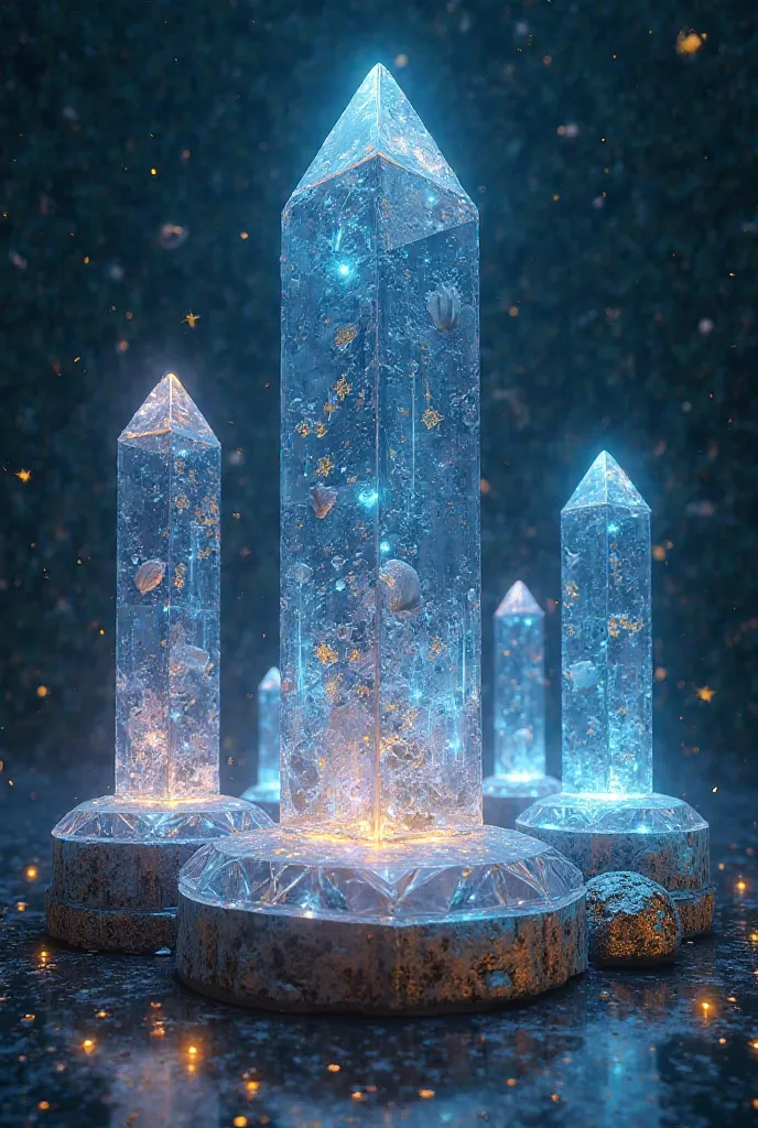 Magic-meets-technology marketplace, crystal blockchain pillars holding fantasy items (potions/scrolls), arcane symbols merging with digital interfaces, floating transaction ledgers, ethereal blue and gold lighting, octane render 4K,Horizontal screen