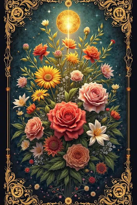 Flowers with 10 pentacles 

