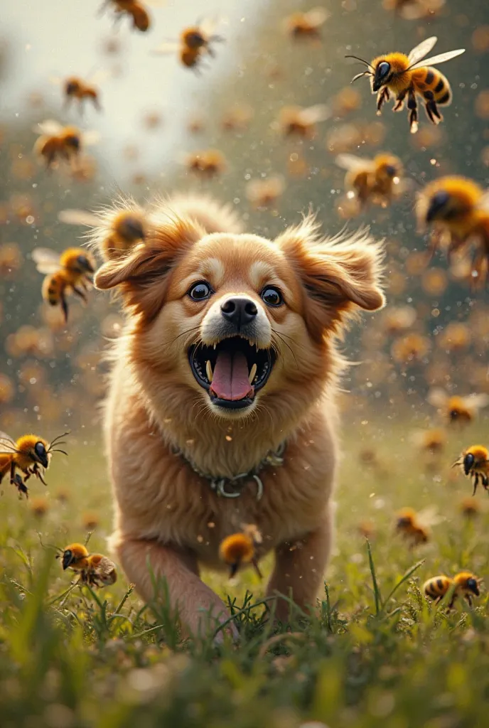 many bee attack dog